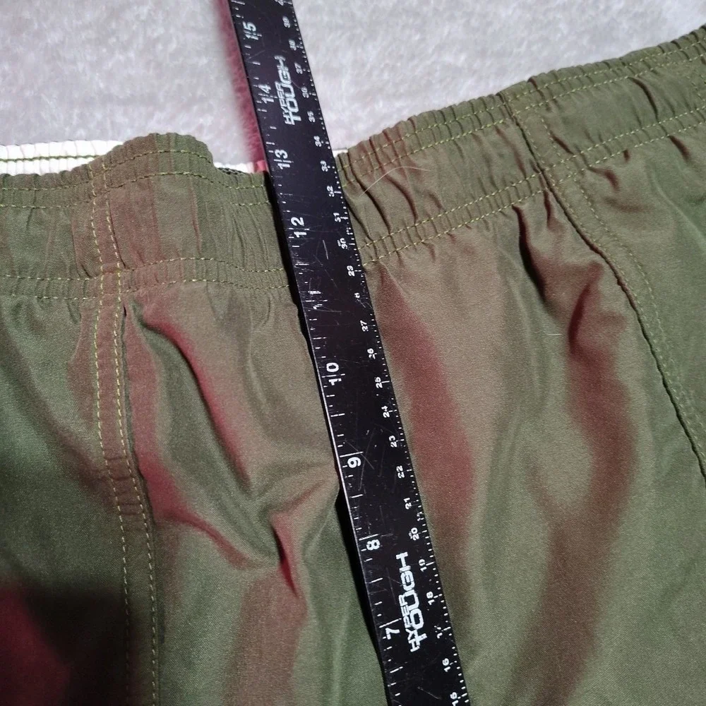 Speedo Swim Trunks Men 38/7 Green‎ Lined Beach Surf Activity Pockets Volleyball